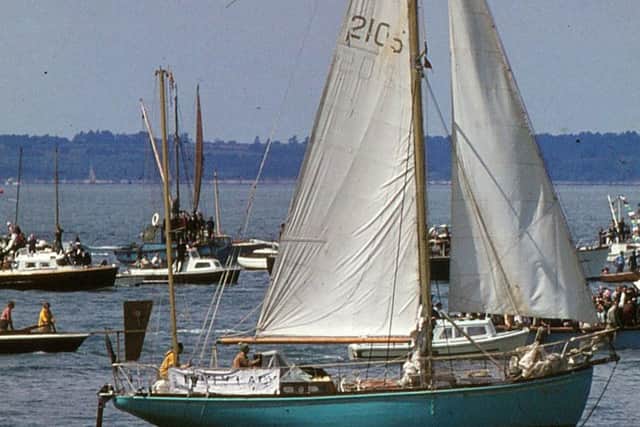 Lively Lady amid the  welcome-home flotilla of 400 small vessels off Southsea.All pictures: Graham Stevens