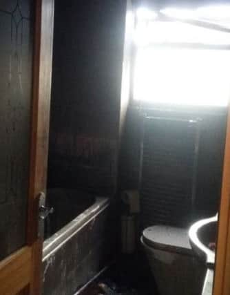 The bathroom was seriously damaged by smoke. PHOTO: Gosport fire station