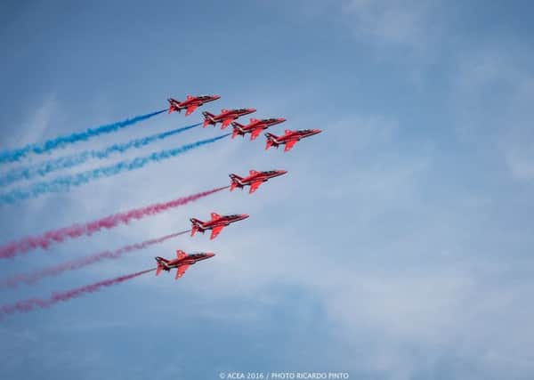 The Red Arrows at the America's Cup in Portsmouth
