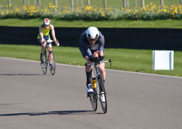 Tom Pritchard won the long course Goodwood Spring Duathlon race in 2017