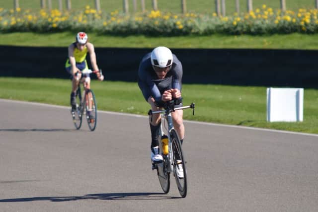 Tom Pritchard won the long course Goodwood Spring Duathlon race in 2017