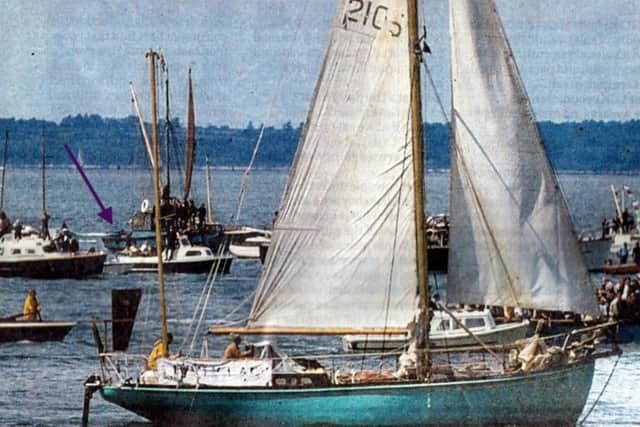 The blue boat was the trawler Elsie belonging to Jan Lochan.
