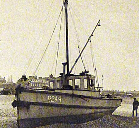 Elsie high and dry on Eastney beach.