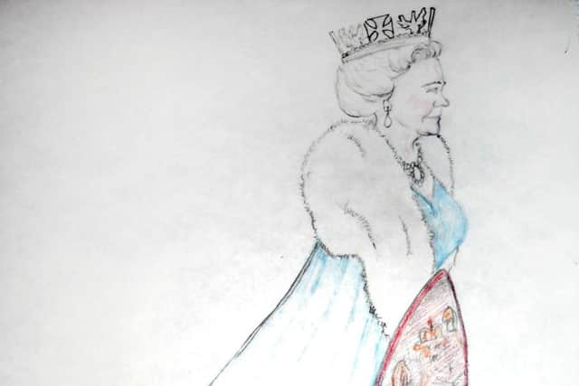 Simon Hart's impression of how a figurehead of the Queen might look.