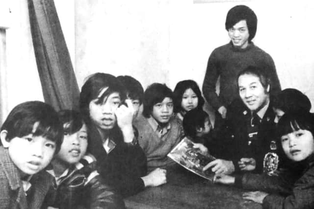 PC Barry Milne gets to know Vietnamese refugees living temporarily in his patch, Hilsea