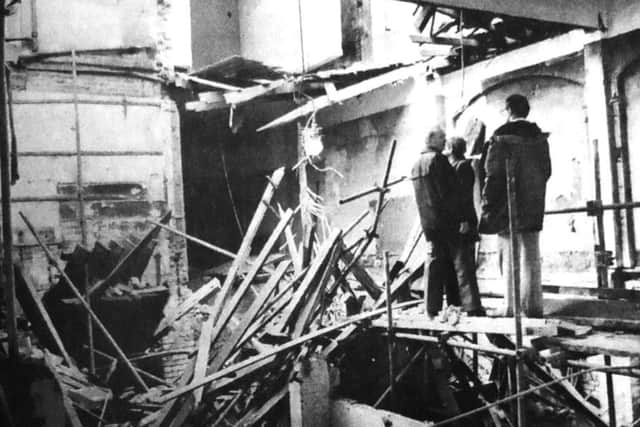 The scene inside Whitcomb's store in Palmerston Road, Southsea, after the roof collapsed