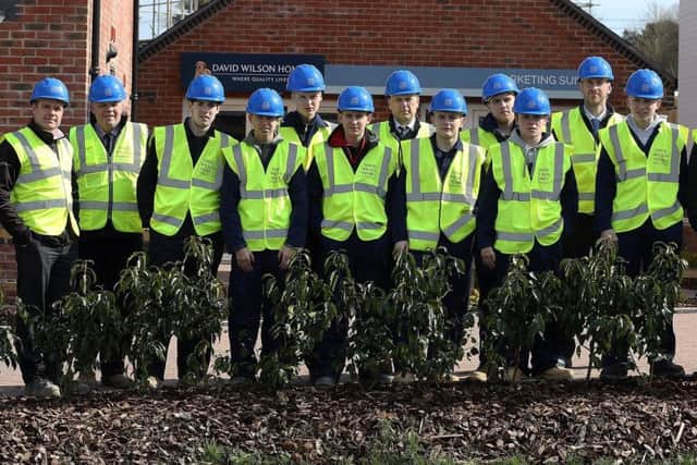 Students from The Cowplain School at the Berewood Heath development. Picture: David Wilson Homes