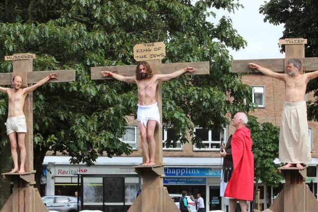 The Passion Play, which was performed in Havant on Good Friday in 2017. Churches are once again preparing for Holy Week