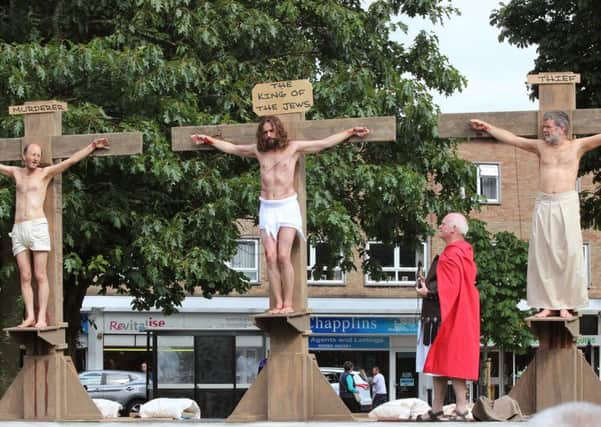 The Passion Play, which was performed in Havant on Good Friday in 2017. Churches are once again preparing for Holy Week