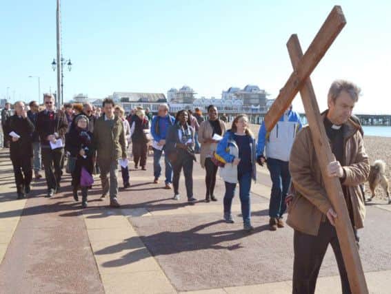 Worshippers will be taking part in a Walk of Witness along Southsea seafront behind a cross on Good Friday
