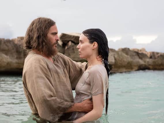Joaquin Phoenix and Rooney Mara in Mary Magdalene.