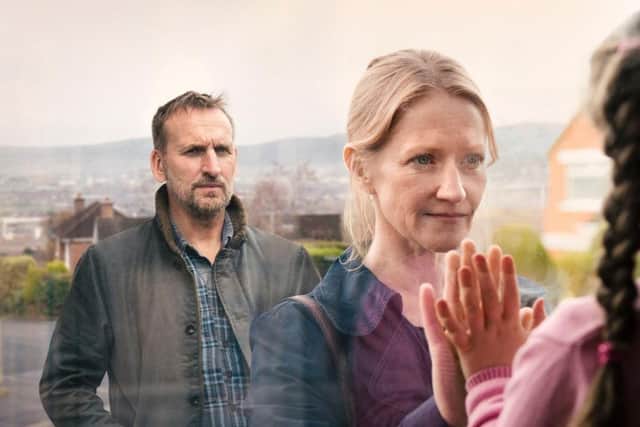 Greg (Christopher Eccleston), Marie (Paula Malcomson) and Molly (Darcey Mcneeley).