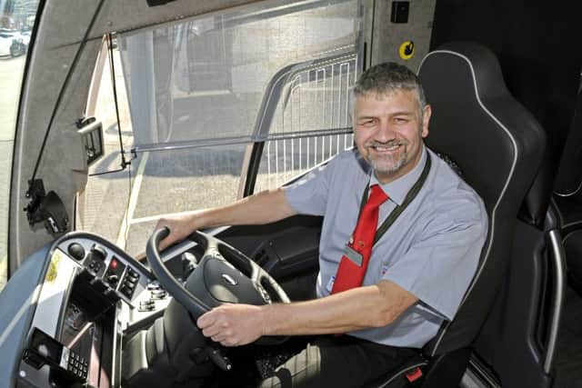 Former soldier, Dave Gilmovitch who is now a driver with Lucketts Coaches.
Picture Ian Hargreaves  (180438-1)