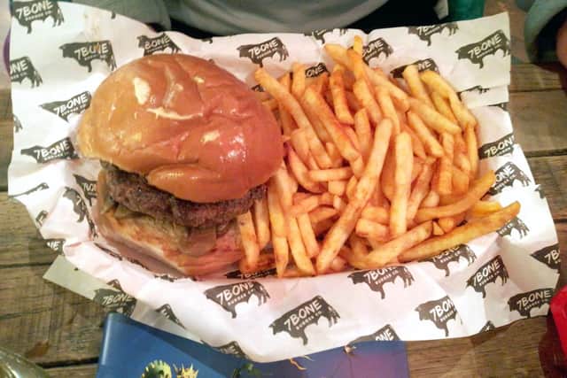The Triple B burger at 7 Bone Burgers