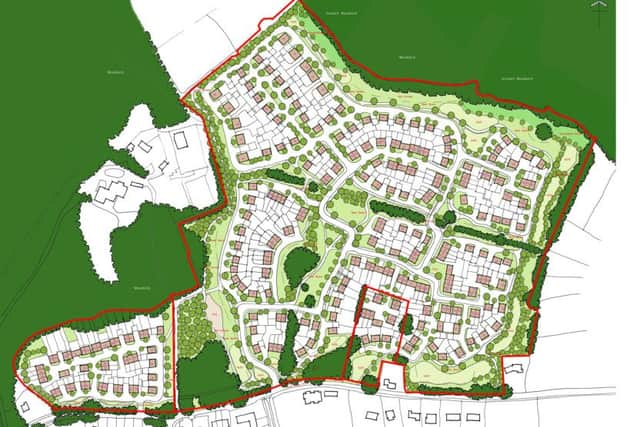 A CGI of the proposed development opposite Long Copse Lane, Emsworth, by Land and Partners