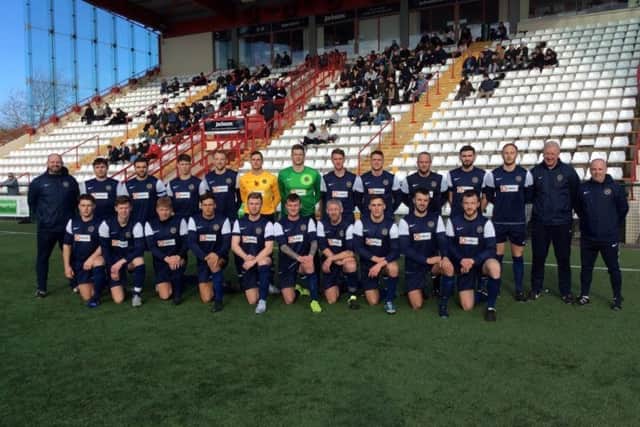 The Royal Navy football team.