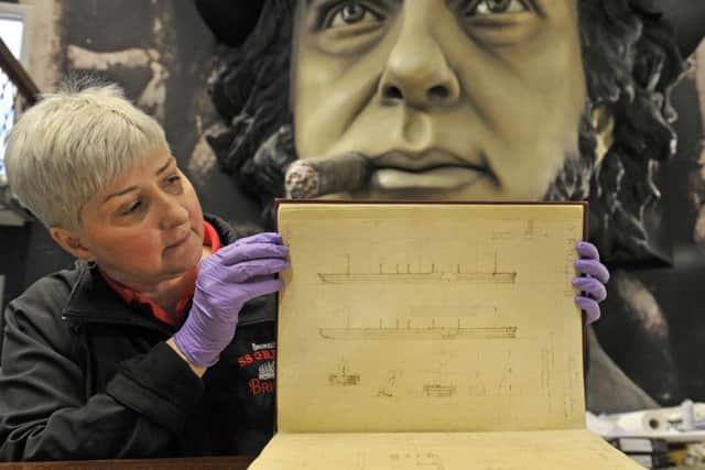 Curator Rhian Tritton with an artefact from a new museum dedicated to Isambard Kingdom Brunel, which is opening for the first time in Bristol.  Adrian Brooks/Imagewise/PA Wire