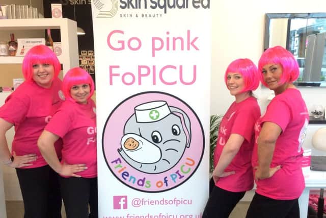 Staff at Skin Squared were tickled pink with their fundraising efforts