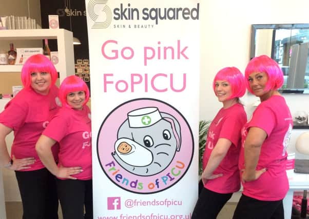 Staff at Skin Squared were tickled pink with their fundraising efforts