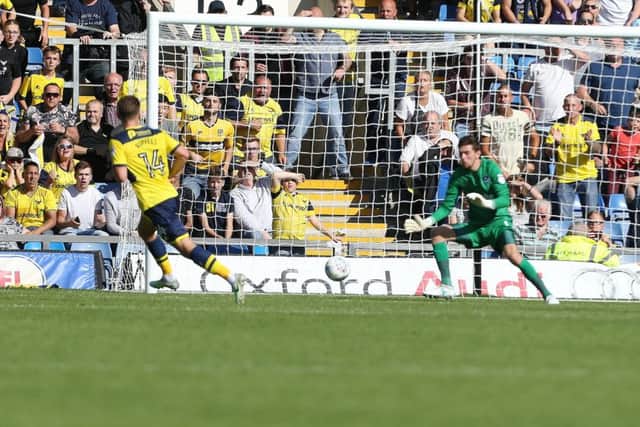 Josh Ruffels for Oxford against Pompey in August. Picture: Joe Pepler
