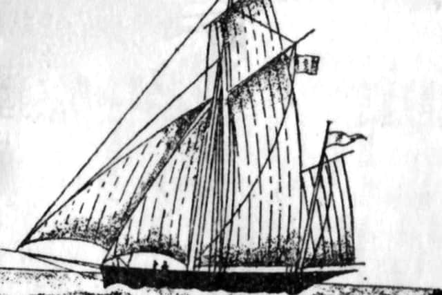 A rigged ketch of the period.