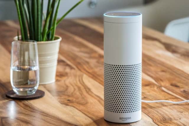 An Amazon Echo speaker
