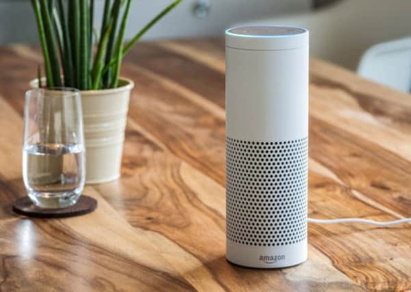 An Amazon Echo speaker