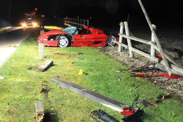 The scene of the crash. PHOTO: Crown Prosecution Service/PA Wire COURTS_Ferrari_110539.JPG