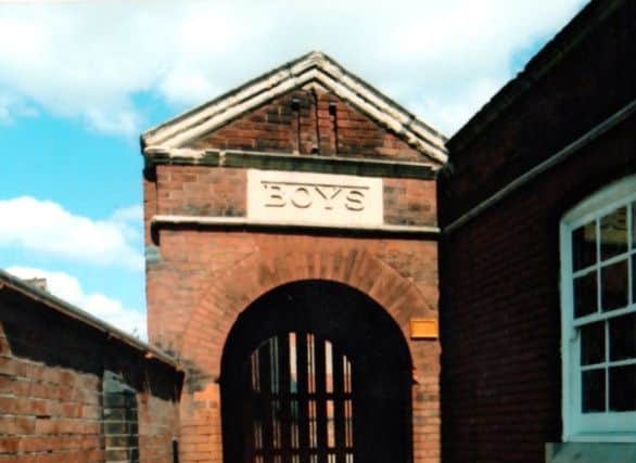 In years past boys and girls had separate entrances to their schools. This was the boys way in to Flying Bull Lane School.  Picture: Robert Thompson