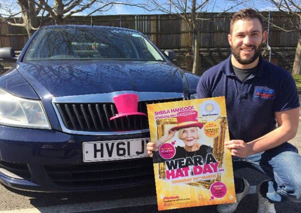 Aqua Cars driver Anthony Fookes supporting Brain Tumour Research