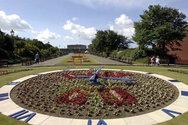 The floral clock outside the D-Day museum on Southsea seafront in 2004