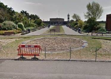 The former site of the floral clock by the D-Day Museum Southsea. It will be replanted at the City Museum