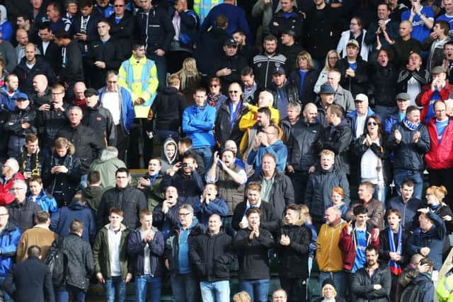 Pompey fans at Home Park last season. Picture: Joe Pepler