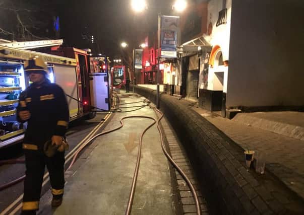 Firefighters outside the Astoria this morning Picture: Southsea Fire Station