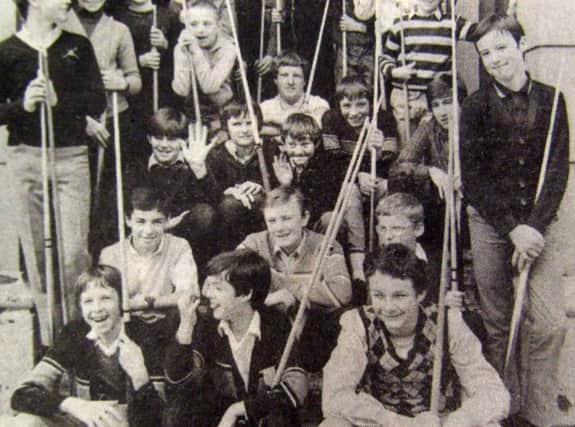 Young snooker players are pictured during a break in the tournament
