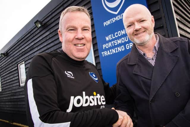 Steve Chamberlain and Pompey manager Kenny Jackett