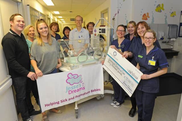 Ryan and Robyn Bendon, from Cosham, have raised Â£30,000 for the neo-natal intensive care unit at Queen Alexandra Hospital in memory of their son Jesse who died shortly after being born at 23 weeks. Picture: Malcolm Wells