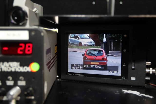 Inside a police mobile speed camera unit
