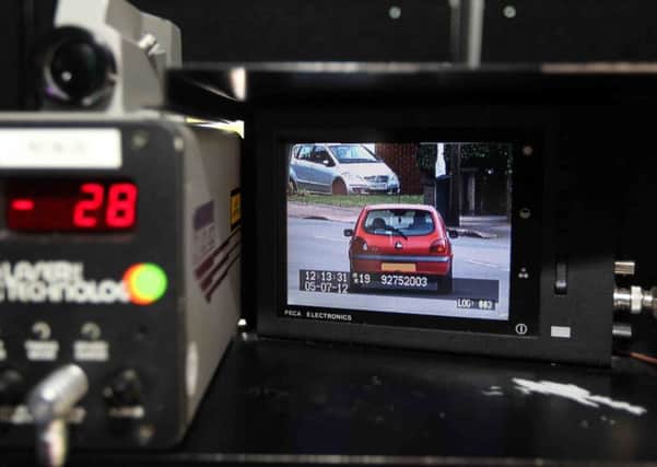 Inside a police mobile speed camera unit
