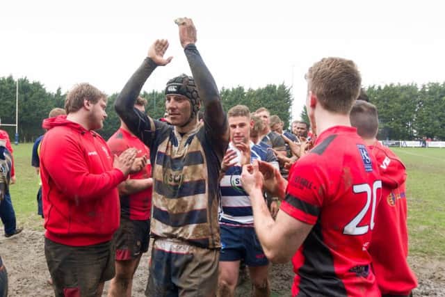 Bournemouth congratulate Havant on their victory. Picture: Duncan Shepherd