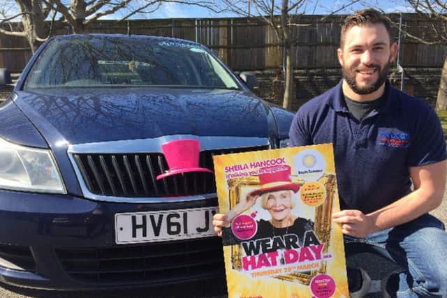 Aqua Cars driver Anthony Fookes supporting Brain Tumour Research
