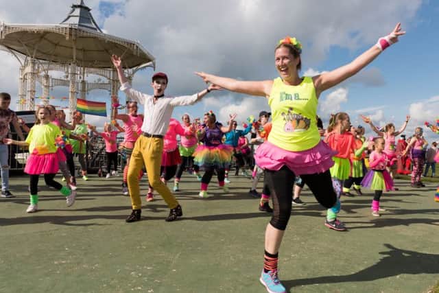 Dancers at a Live at the Bandstand event