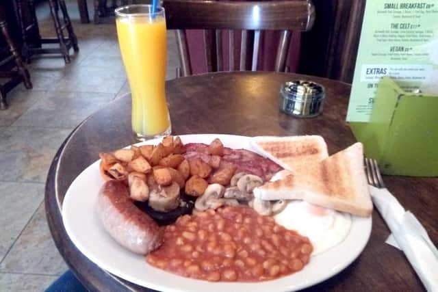 Belt-strainer: but you can't beat an Irish breakfast