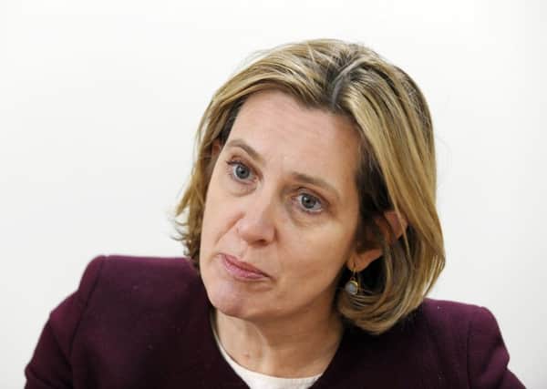 Home secretary Amber Rudd pictured during her visit to Whiteley at the end of March. PHOTO: Malcolm Wells