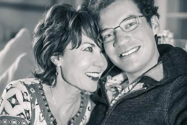 Kathy Lette and her son Jules, Picture by Sian Pearce Gordon