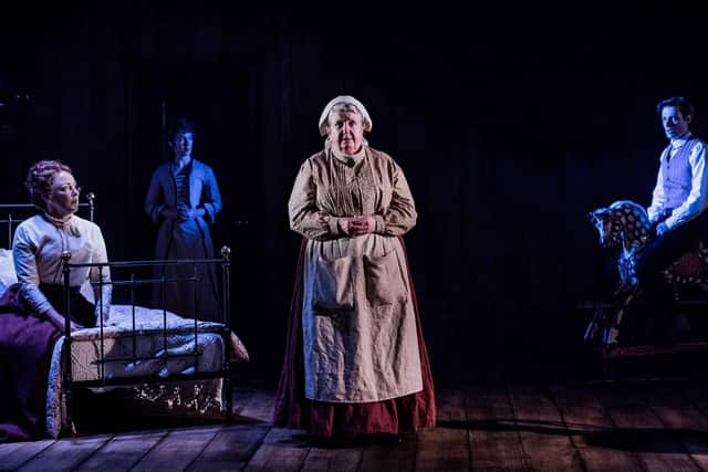 A scene from Turn of the Screw by Henry James (adapted by Tim Luscombe). Directed by Daniel Buckroyd. Designed by Sara Parks. Lit by Matt Leventhall. Picture by Robert Workman