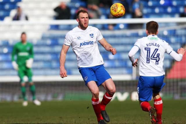 Matt Clarke during the victory at Oldham. Picture: Joe Pepler