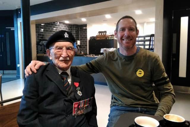 D-Day veteran John Jenkins and Jez Clark