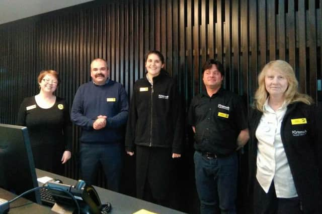 Staff at the museum, from left, Felicity Wood, manager James Batney, Ruth
Justice, Gabriele Ferreli and Wendy Lipscombe