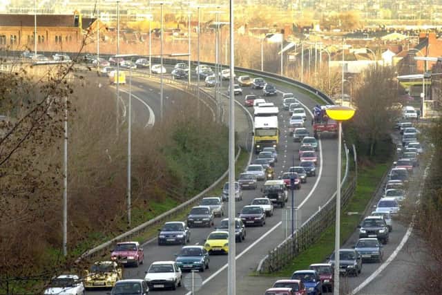 Traffic at a standstill on the M275